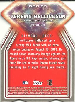2011 Topps - Diamond Die Cut #DDC-83 Jeremy Hellickson Back