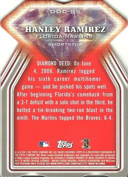 2011 Topps - Diamond Die Cut #DDC-85 Hanley Ramirez Back