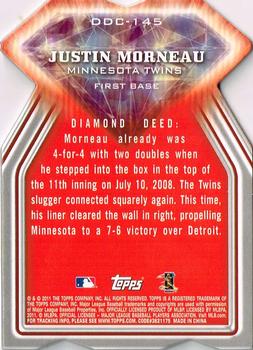2011 Topps - Diamond Die Cut #DDC-145 Justin Morneau Back