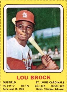 1969 Transogram Statues Cards #NNO Lou Brock Front