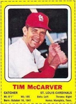 1969 Transogram Statues Cards #NNO Tim McCarver Front