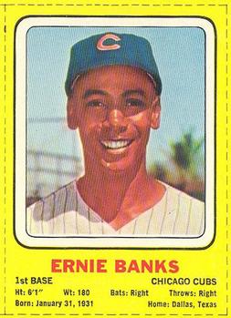 1969 Transogram Statues Cards #NNO Ernie Banks Front