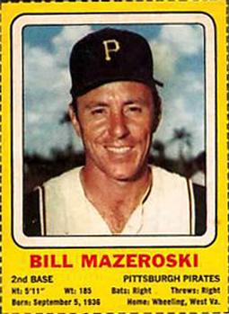 1969 Transogram Statues Cards #NNO Bill Mazeroski Front