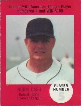 1968 Atlantic Oil Play Ball Contest Cards #NNO Norm Cash Front