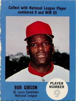 1968 Atlantic Oil Play Ball Contest Cards #NNO Bob Gibson Front