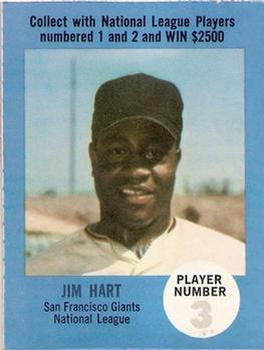 1968 Atlantic Oil Play Ball Contest Cards #NNO Jim Hart Front