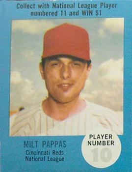 1968 Atlantic Oil Play Ball Contest Cards #NNO Milt Pappas Front