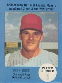 1968 Atlantic Oil Play Ball Contest Cards #NNO Pete Rose Front