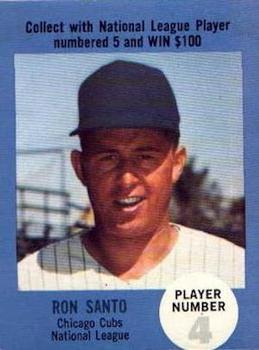 1968 Atlantic Oil Play Ball Contest Cards #NNO Ron Santo Front