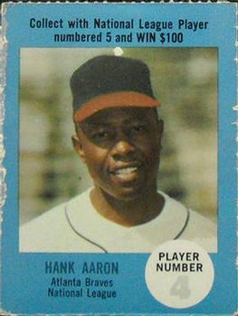 1968 Atlantic Oil Play Ball Contest Cards #NNO Hank Aaron Front