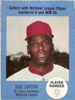 1968 Atlantic Oil Play Ball Contest Cards #NNO Bob Gibson Front