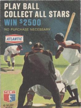 1968 Atlantic Oil Play Ball Contest Cards #NNO Al Kaline Back