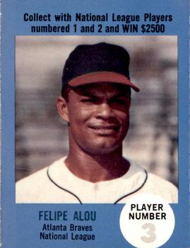 1968 Atlantic Oil Play Ball Contest Cards #NNO Felipe Alou Front