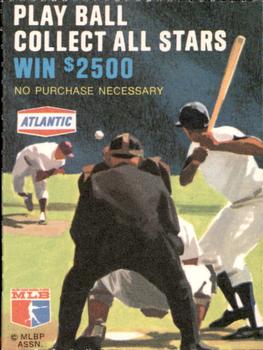 1968 Atlantic Oil Play Ball Contest Cards #NNO Johnny Callison Back