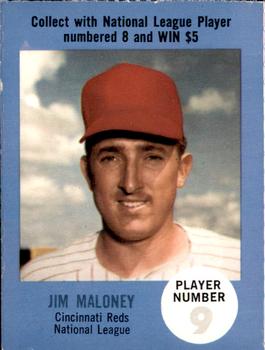 1968 Atlantic Oil Play Ball Contest Cards #NNO Jim Maloney Front