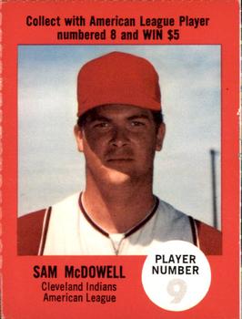 1968 Atlantic Oil Play Ball Contest Cards #NNO Sam McDowell Front
