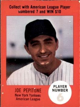 1968 Atlantic Oil Play Ball Contest Cards #NNO Joe Pepitone Front