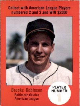 1968 Atlantic Oil Play Ball Contest Cards #NNO Brooks Robinson Front