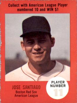 1968 Atlantic Oil Play Ball Contest Cards #NNO Jose Santiago Front