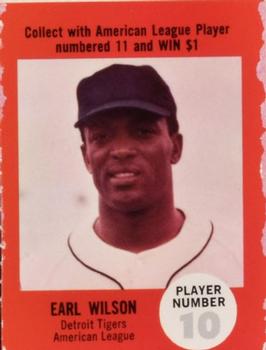 1968 Atlantic Oil Play Ball Contest Cards #NNO Earl Wilson Front