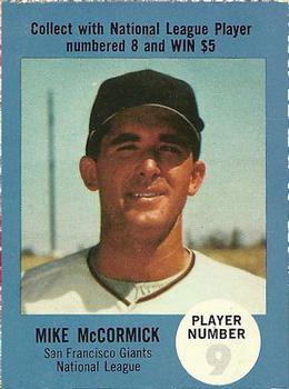 1968 Atlantic Oil Play Ball Contest Cards #NNO Mike McCormick Front