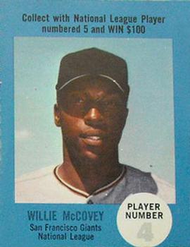 1968 Atlantic Oil Play Ball Contest Cards #NNO Willie McCovey Front