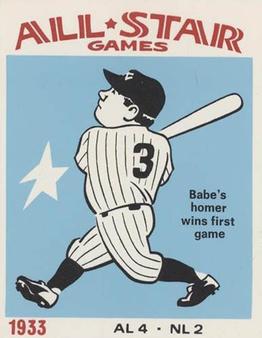 1974 Laughlin All-Star Games #33 Babe Ruth - 1933 Front