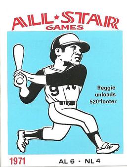 1974 Laughlin All-Star Games #71 Reggie Jackson - 1971 Front
