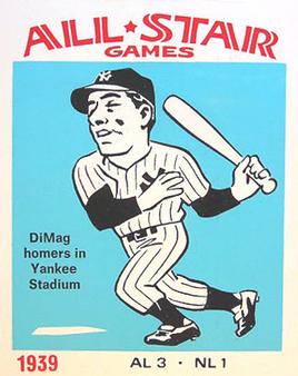 1974 Laughlin All-Star Games #39 Joe DiMaggio - 1939 Front