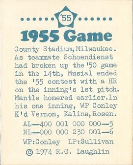 1974 Laughlin All-Star Games #55 Stan Musial - 1955 Back