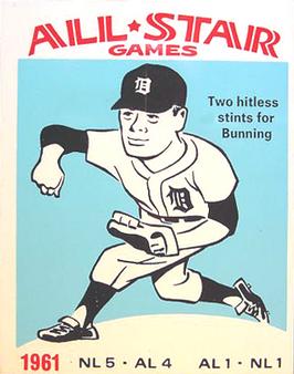 1974 Laughlin All-Star Games #61 Jim Bunning - 1961 Front