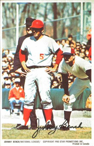 1972 Pro Stars Postcards #NNO Johnny Bench Front