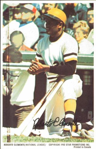 1972 Pro Stars Postcards #NNO Roberto Clemente Front