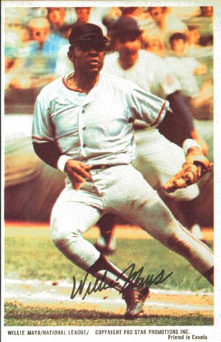 1972 Pro Stars Postcards #NNO Willie Mays Front