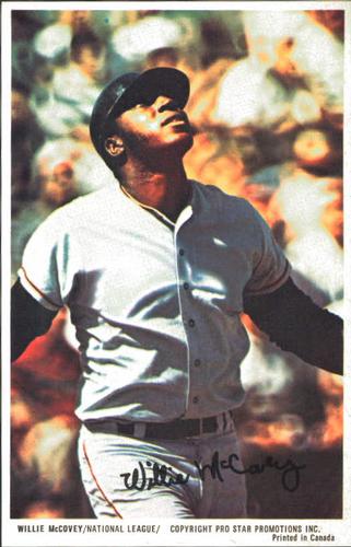1972 Pro Stars Postcards #NNO Willie McCovey Front