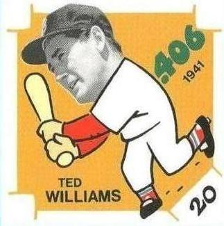 1980 Laughlin The 300/.400/500 Club #20 Ted Williams Front