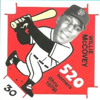 1980 Laughlin The 300/.400/500 Club #30 Willie McCovey Front