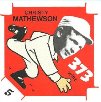 1980 Laughlin The 300/.400/500 Club #5 Christy Mathewson Front