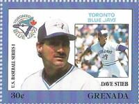 1988 Grenada Baseball Stamps #NNO Dave Stieb Front