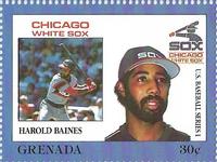 1988 Grenada Baseball Stamps #NNO Harold Baines Front