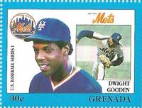 1988 Grenada Baseball Stamps #NNO Dwight Gooden Front