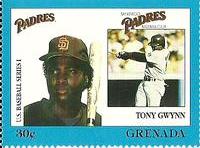 1988 Grenada Baseball Stamps #NNO Tony Gwynn Front