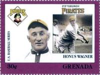 1988 Grenada Baseball Stamps #NNO Honus Wagner Front