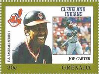 1988 Grenada Baseball Stamps #NNO Joe Carter Front