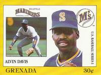 1988 Grenada Baseball Stamps #NNO Alvin Davis Front