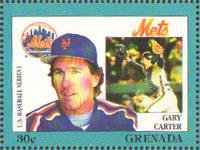 1988 Grenada Baseball Stamps #NNO Gary Carter Front
