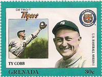 1988 Grenada Baseball Stamps #NNO Ty Cobb Front