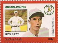 1988 Grenada Baseball Stamps #NNO Lefty Grove Front