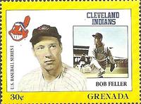 1988 Grenada Baseball Stamps #NNO Bob Feller Front