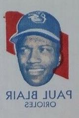 1971 Topps Tattoos #NNO Paul Blair Front